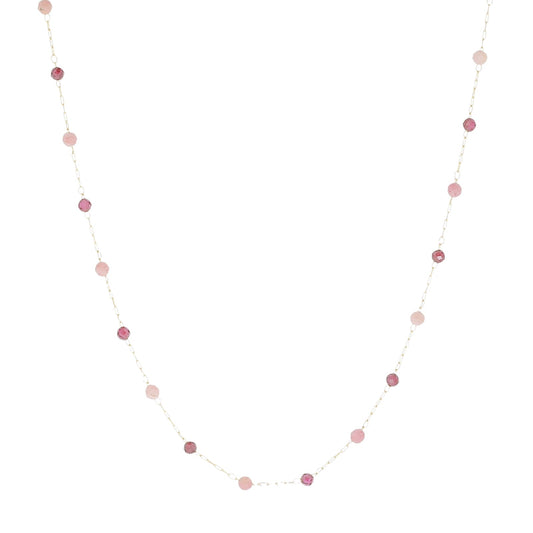 Collana girocollo ZAG Bijoux acciaio dorato pietre granato MISURA UNICA