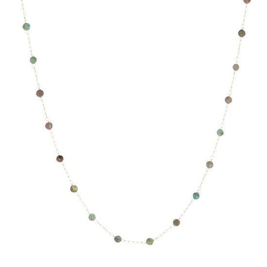 Collana girocollo ZAG Bijoux acciaio dorato pietre turchese MISURA UNICA