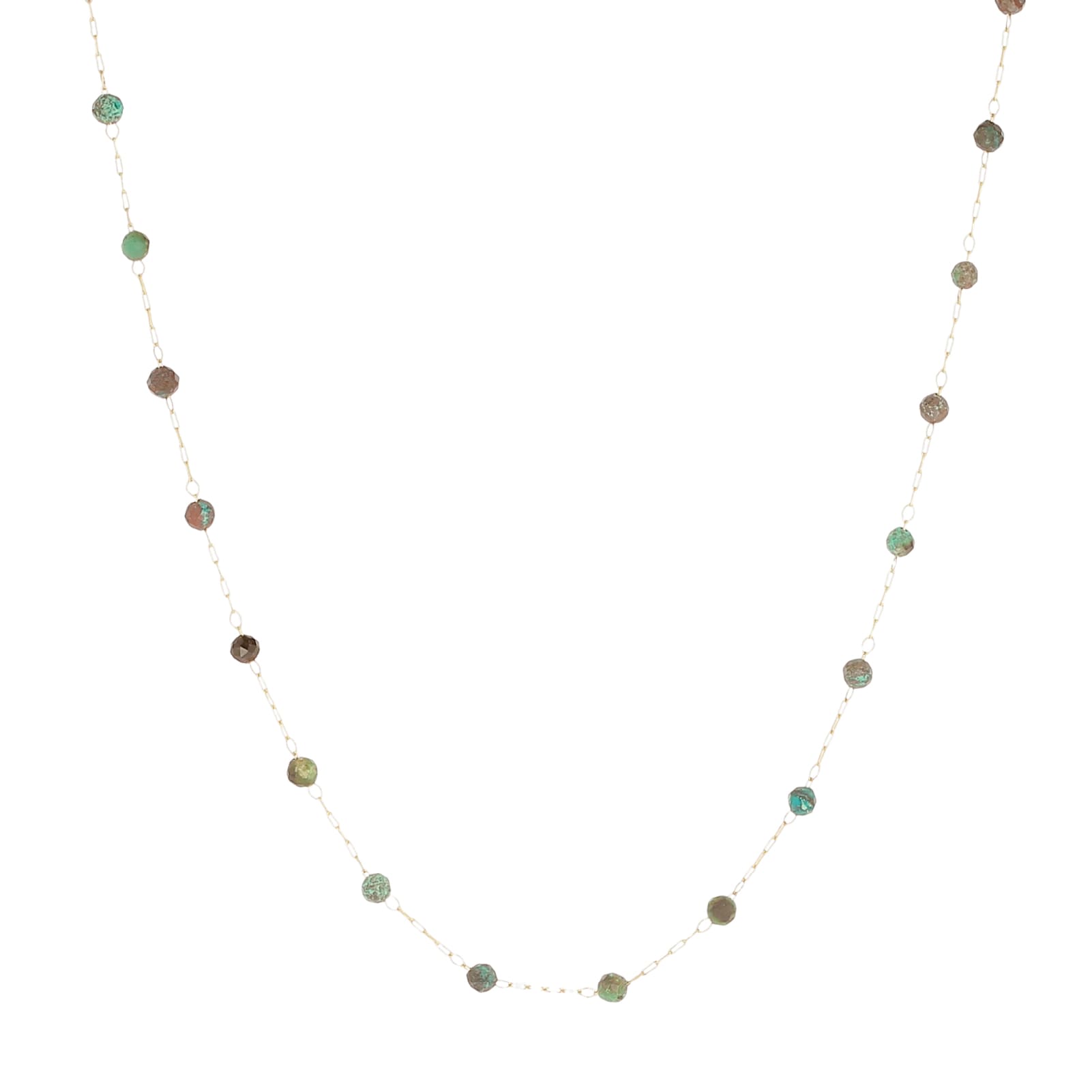 Collana girocollo ZAG Bijoux acciaio dorato pietre turchese MISURA UNICA
