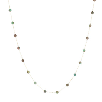 Collana girocollo ZAG Bijoux acciaio dorato pietre turchese MISURA UNICA