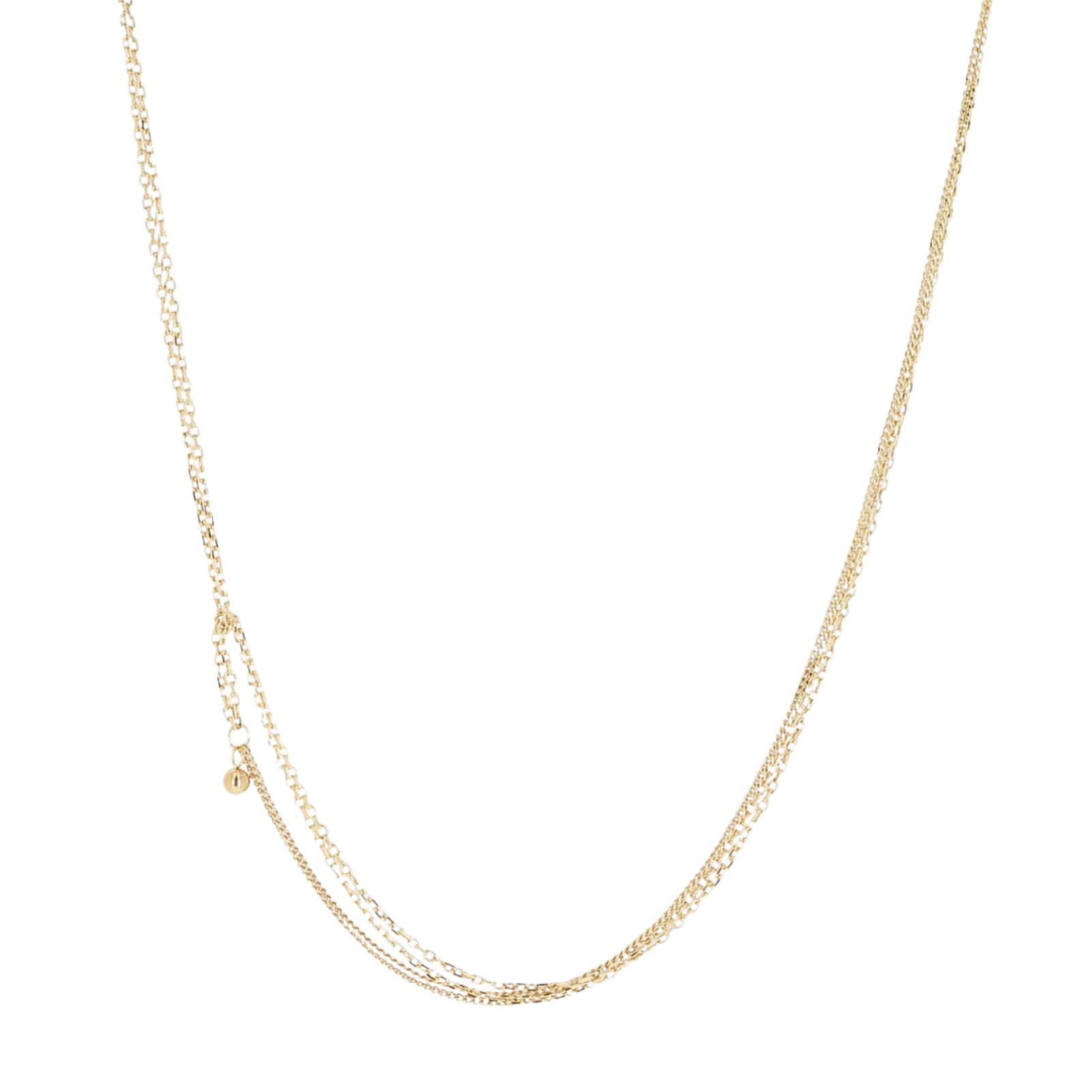 Collana multifilo da donna ZAG Bijoux in acciaio dorato MISURA UNICA