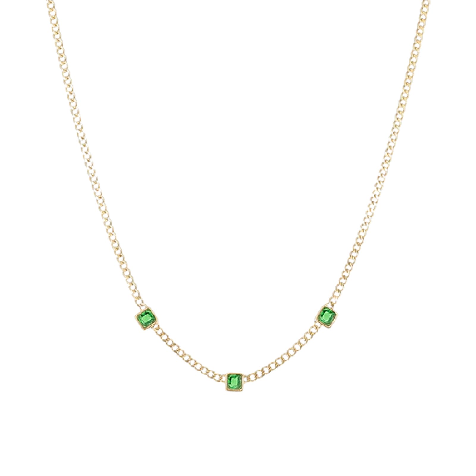 Collana girocollo con tre zirconi ZAG Bijoux in acciaio dorato MISURA UNICA
