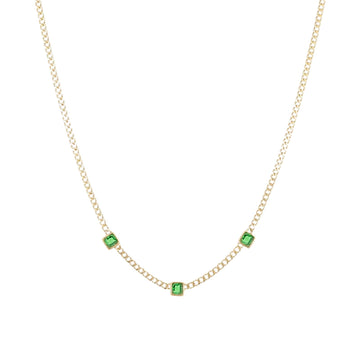 Collana girocollo con tre zirconi ZAG Bijoux in acciaio dorato MISURA UNICA