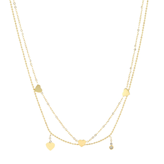 Collana da donna ZAG Bijoux in acciaio dorato con cuore MISURA UNICA