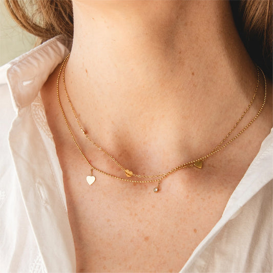 Collana da donna ZAG Bijoux in acciaio dorato con cuore MISURA UNICA