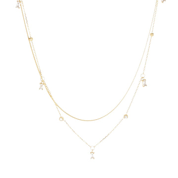 Collana girocollo ZAG Bijoux acciaio dorato con punti luce MISURA UNICA