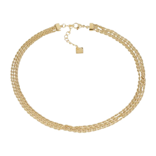 Collana girocollo multifilo ZAG Bijoux in acciaio dorato MISURA UNICA