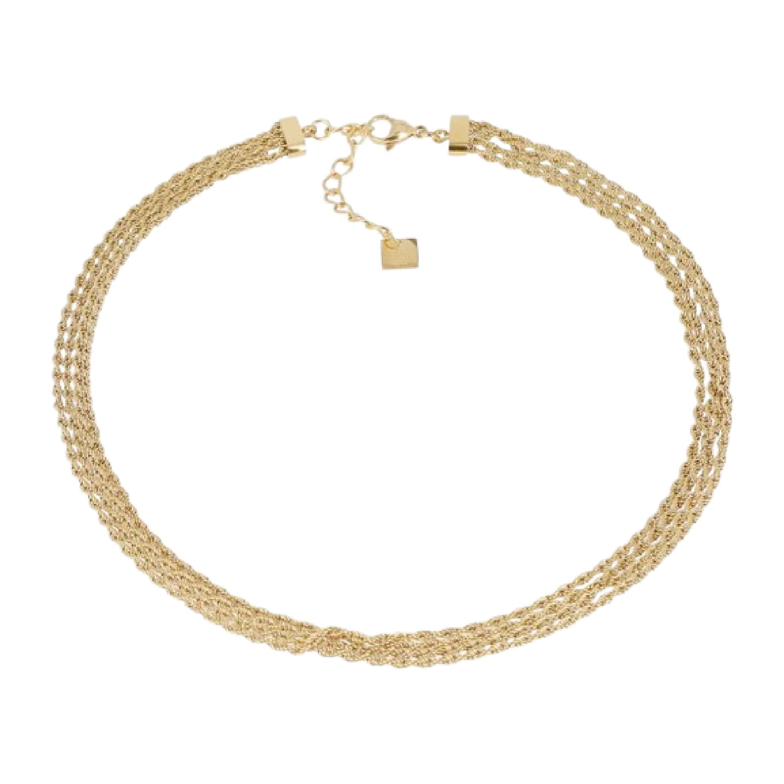 Collana girocollo multifilo ZAG Bijoux in acciaio dorato MISURA UNICA