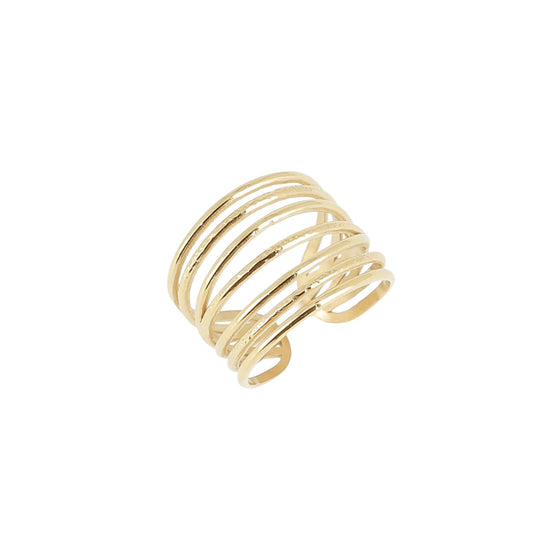 Anello aperto da donna ZAG Bijoux Gio in acciaio dorato Regolabile dalla 12 alla 18