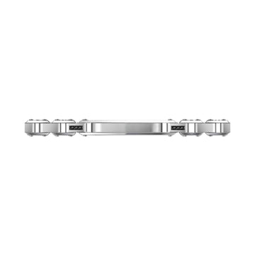 Bracciale Zancan Hi-Tekh in acciaio e spinello nero da uomo 21 cm