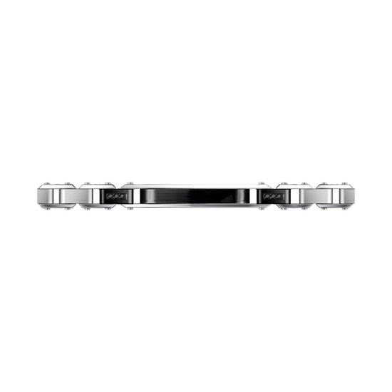 Bracciale Zancan Hi-Tekh in acciaio pvd nero e spinello nero 21 cm