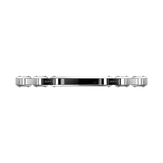 Bracciale Zancan Hi-Tekh in acciaio pvd nero e spinello nero 21 cm