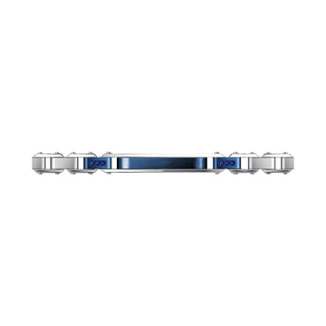 Bracciale Zancan Hi-Tekh in acciaio pvd blu e spinello blu 21 cm