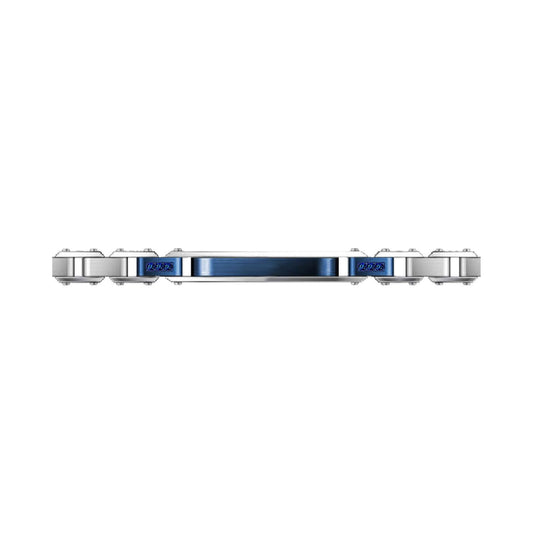 Bracciale Zancan Hi-Tekh in acciaio pvd blu e spinello blu 21 cm