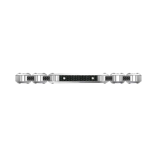 Bracciale Zancan Hi-Tekh in acciaio carbonio e spinello nero 21 cm