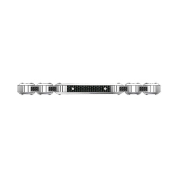 Bracciale Zancan Hi-Tekh in acciaio carbonio e spinello nero 21 cm