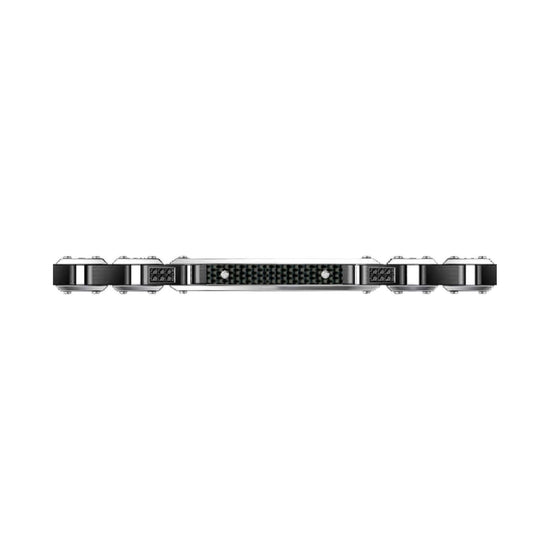 Bracciale Zancan Hi-Tekh in acciaio pvd nero e carbonio 21 cm