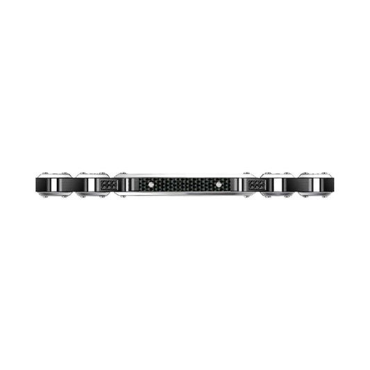Bracciale Zancan Hi-Tekh in acciaio pvd nero e carbonio 21 cm