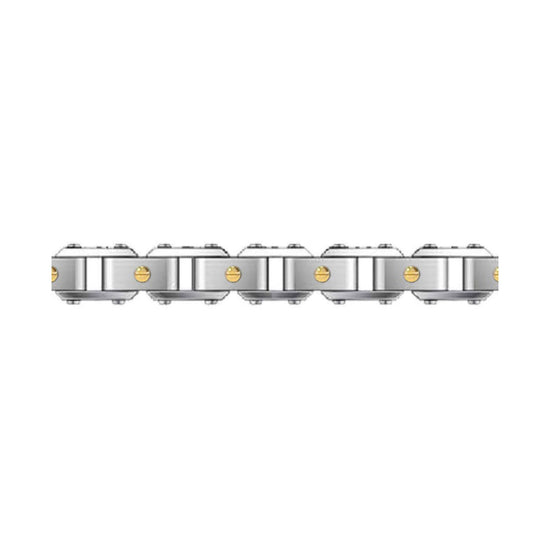 Bracciale Zancan Hi-Tekh in acciaio e pvd oro da uomo 21 cm
