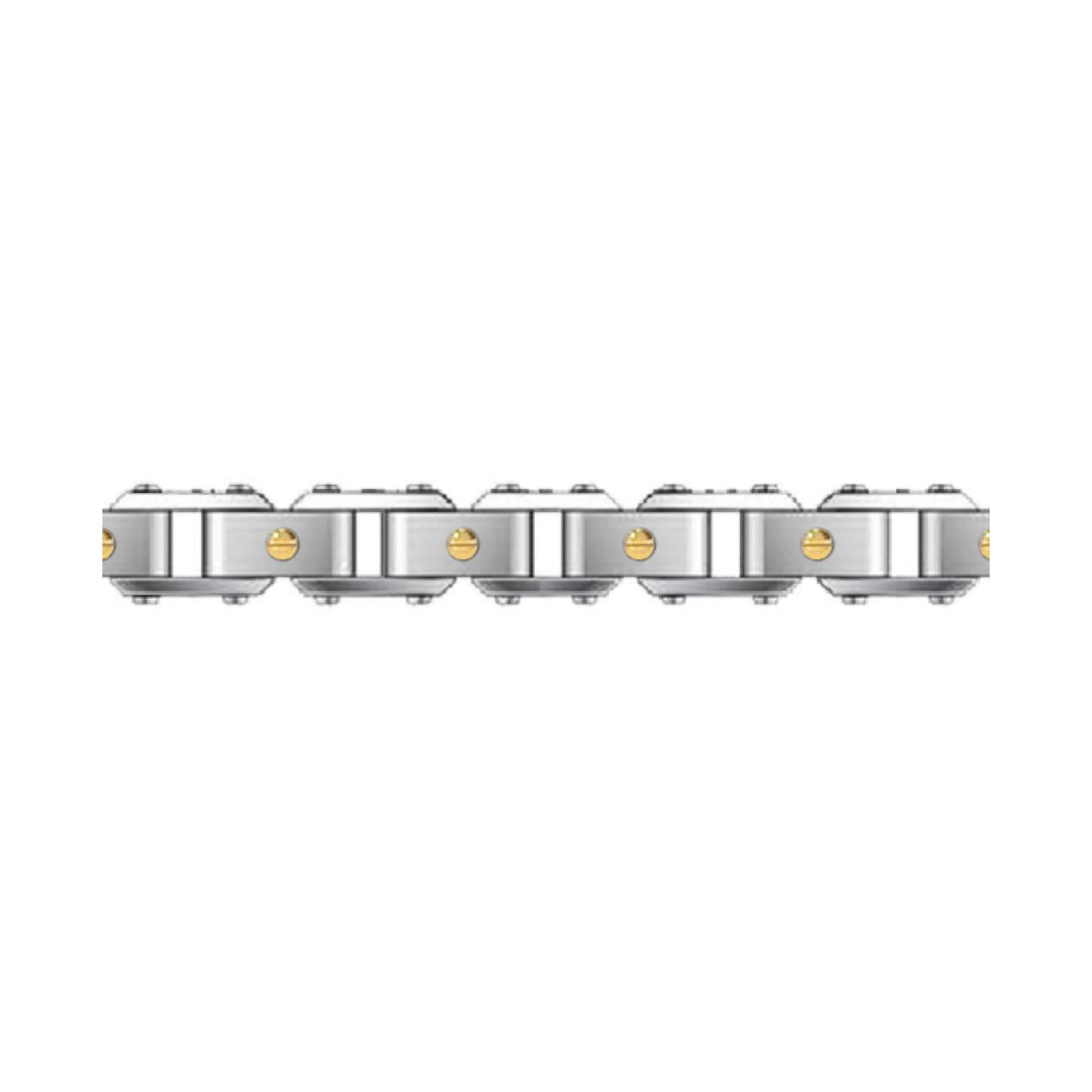 Bracciale Zancan Hi-Tekh in acciaio e pvd oro da uomo 21 cm