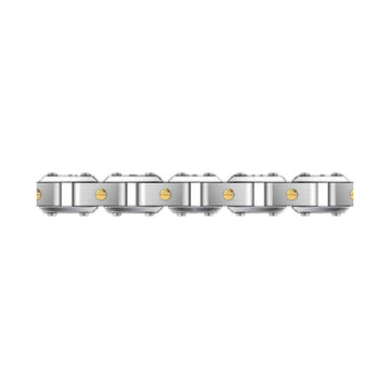 Bracciale Zancan Hi-Tekh in acciaio e pvd oro da uomo 21 cm
