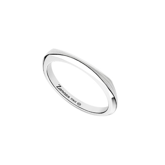Anello da uomo Zancan in argento con una doppia finitura SU MISURA