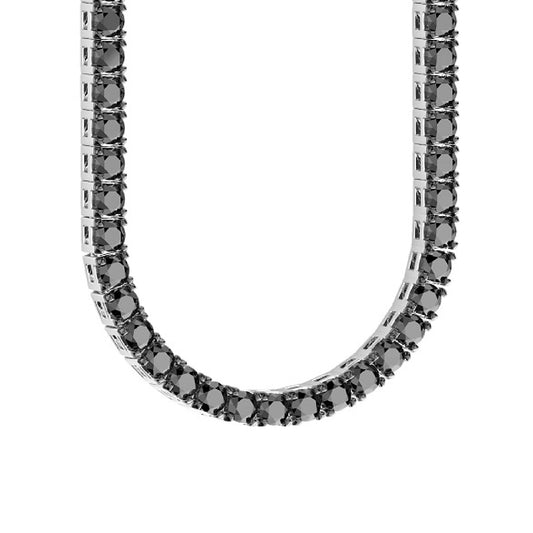 Collana da uomo Zancan in argento con decori pvd nero MISURA UNICA