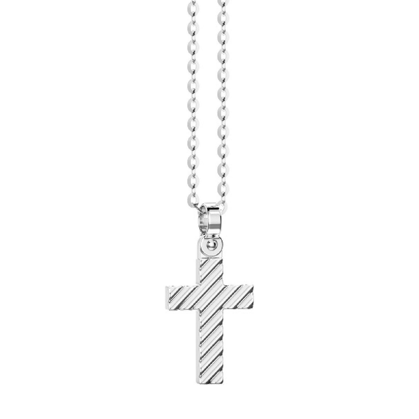 Collana girocollo da uomo Zancan in argento con croce MISURA UNICA