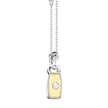 Collana girocollo Zancan Alpha argento e pendente oro giallo MISURA UNICA