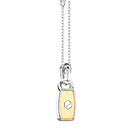 Collana girocollo Zancan Alpha argento e pendente oro giallo MISURA UNICA