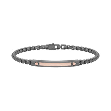 Bracciale catena da uomo Zancan Eternity in titanio dettagli 21 cm