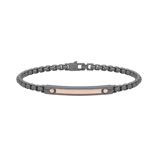 Bracciale catena da uomo Zancan Eternity in titanio dettagli 21 cm