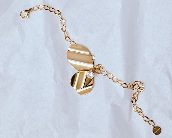 Collana in acciaio dorato e zircone Brosway