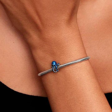 Charm Pandora in argento a forma di polpo blu