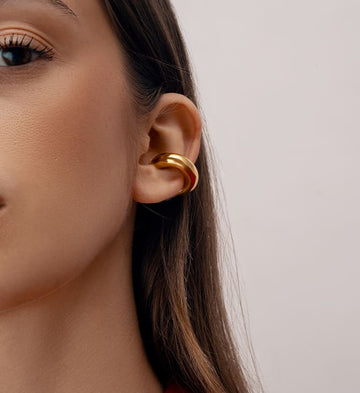 Earcuff in acciaio dorato Kidult Style 