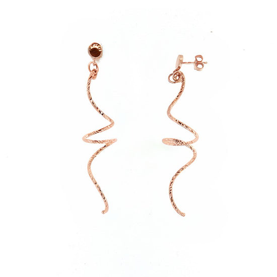 Orecchini pendenti da donna Fraboso in argento rosé