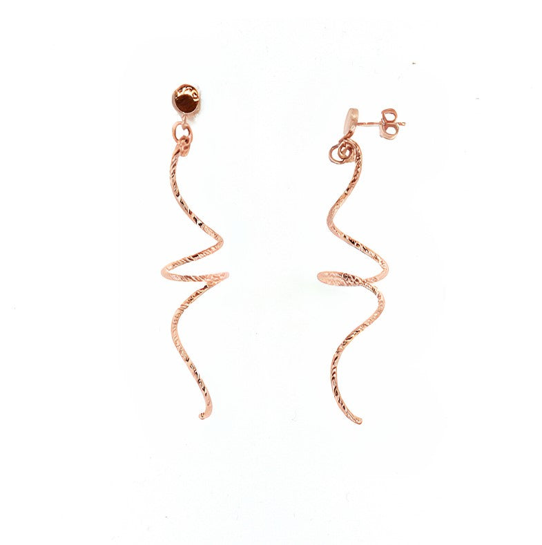 Orecchini pendenti da donna Fraboso in argento rosé