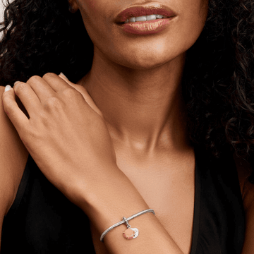 Charm donna Pandora in argento 925 a forma di conchiglia