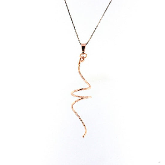 Collana da donna Fraboso in argento bicolor rosé pendente