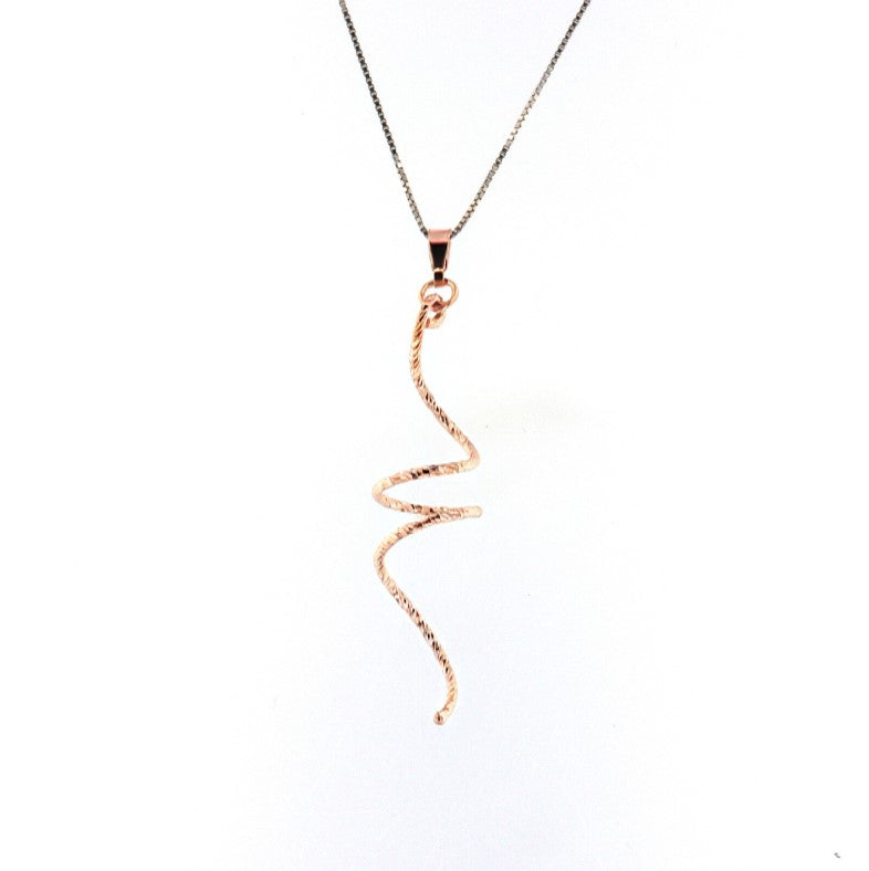 Collana da donna Fraboso in argento bicolor rosé pendente