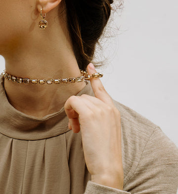 Collana girocollo Swarovski con pietre rettangolari su JOY Gioielli