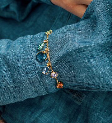 Swarovski bracciale con cristalli colorati