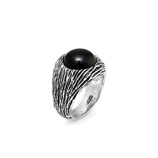 Anello Giovanni Raspini Graffiato Onice da uomo 11314-1
