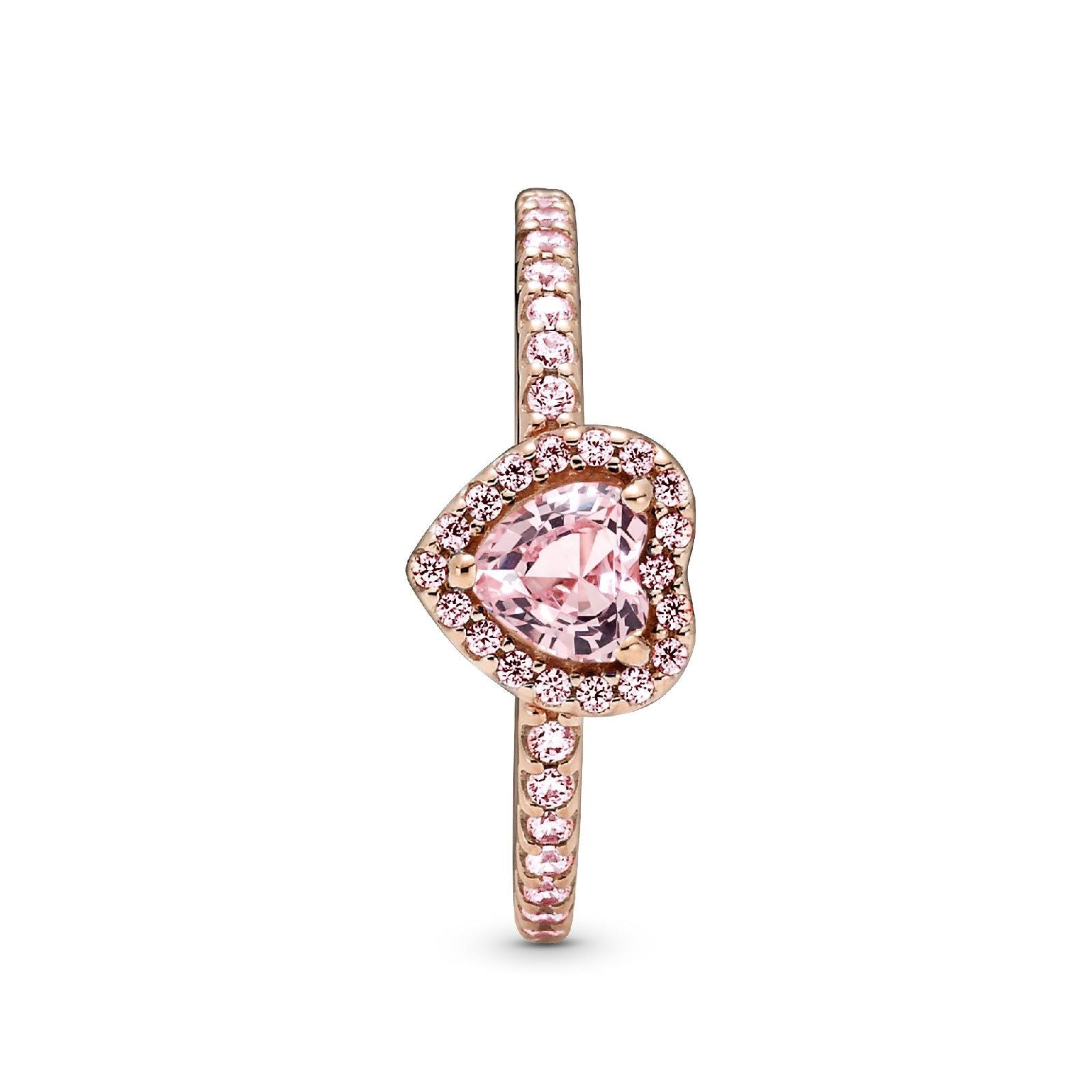Anello Cuore in Rilievo Rosa 188421C04-3