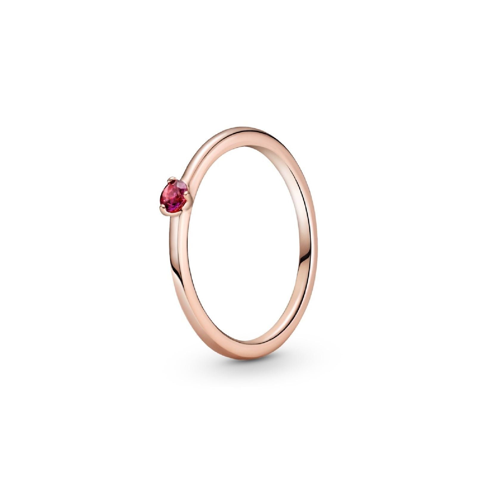 Anello con solitario rosso 189259C01-1