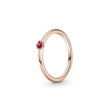 Anello con solitario rosso 189259C01-1