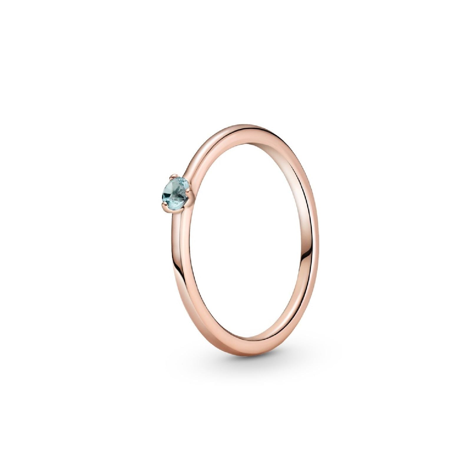 Anello con solitario azzurro 189259C02-1