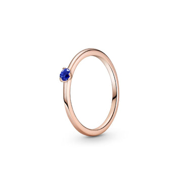 Anello con solitario blu 189259C04-1