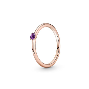 Anello con solitario viola 189259C06-1