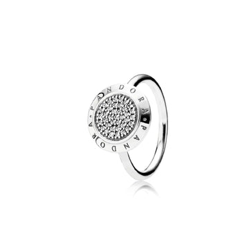 Anello con pavé e logo Pandora 190912CZ-1